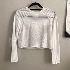 White Lululemon Crop Top